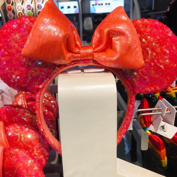 🧡Disney Ariel’s Coral Grotto Minnie Mouse Ears - Picture 2 of 5